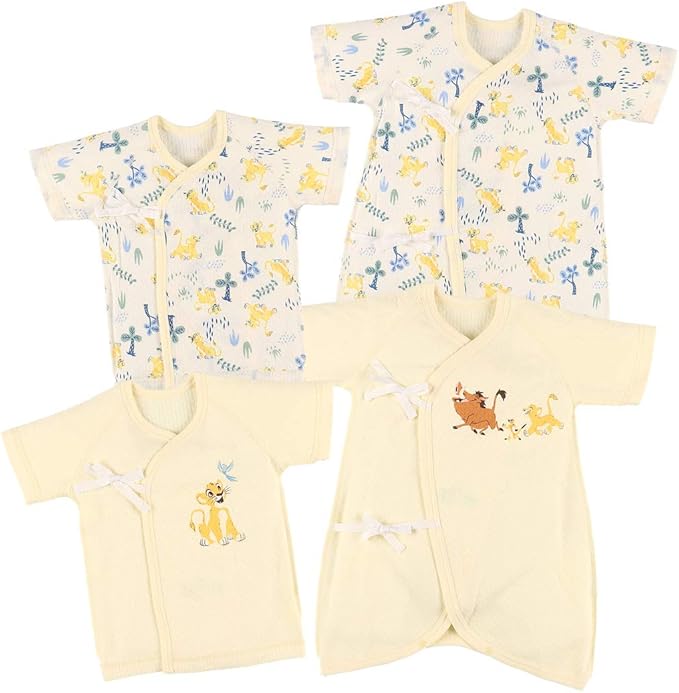 Amazon Co Jp 西松屋 ディズニー ニットキルト新生児肌着4セット ライオンキング 新生児50 60cm 服 ファッション小物