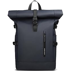 Roll Top Laptop Backpack for Men Women, Expandable