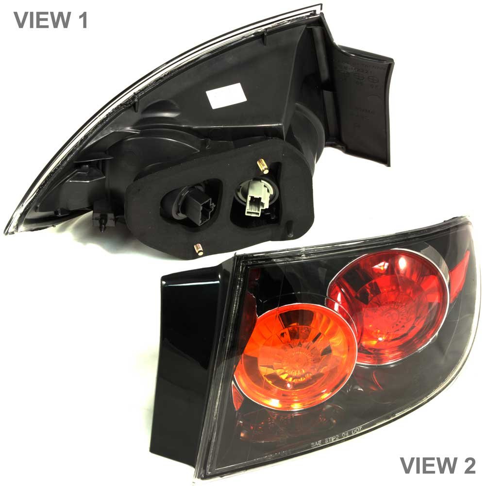 Rear Taillight/Lamp 2004- 2006 Mazda 3 Sport Sedan Right Side (Passenger) Outer With Side Spoiler Replaces Factory Part #Bn8R51150D Replaces Aftermarket Part #: Ma2801127,166-50666R These Aftermarket Lights Have Been Manufactured To The Highest Quality C (403000087260)