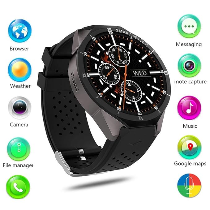 Amazon.com: 3G WIFI Phone Call GPS Smart Watch, App ...