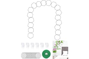SOUSAC 18 Pcs Garden Chain Trellis for Indoor Climbing Plants, Unique 6-Corner Trellis Plant Accessory with Hooks and Ties, Wall Trellis Plant Support for Outdoor Hoyas, Ivy, Monstera (Black)