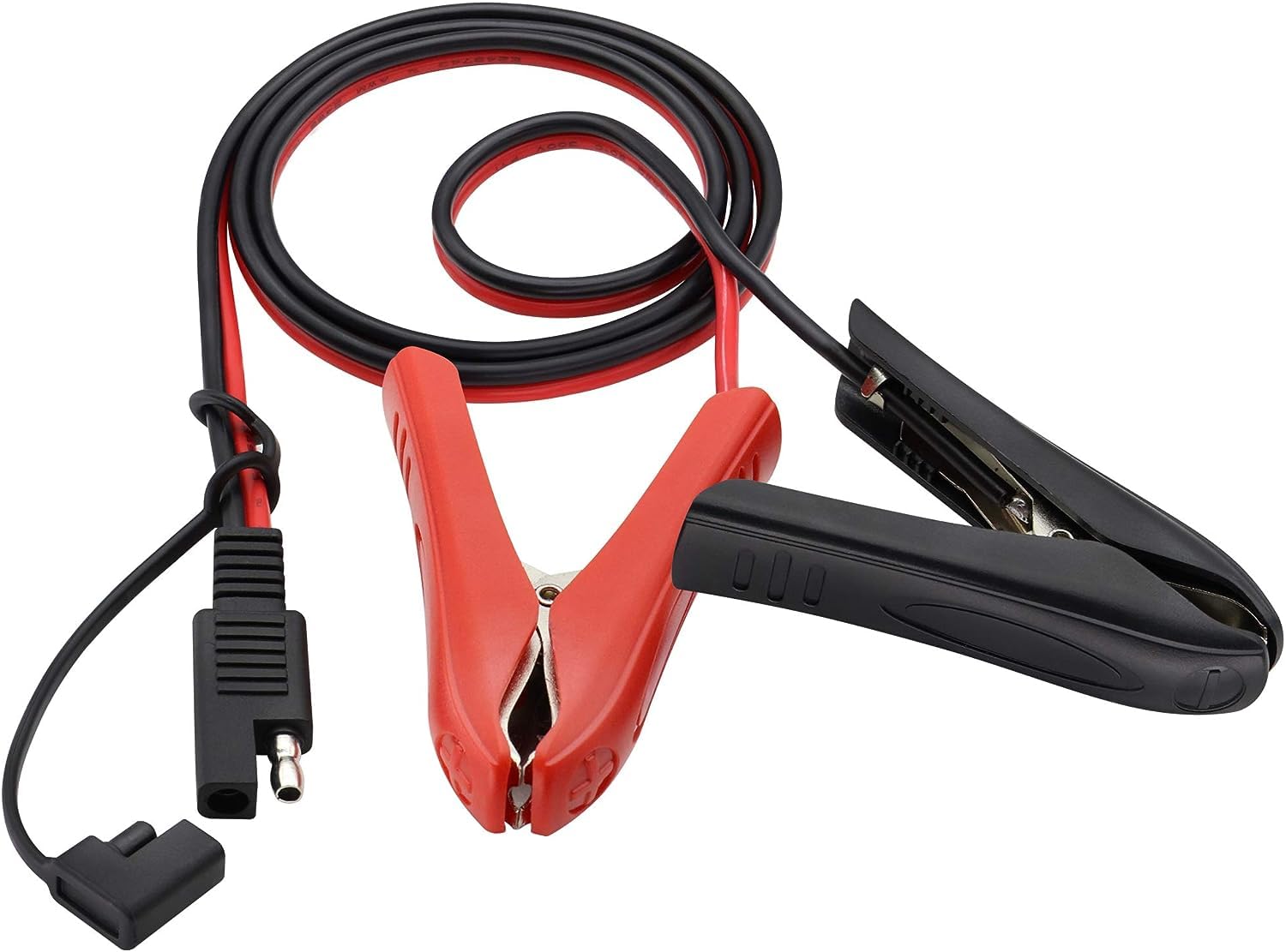 zdyCGTime 14AWG Alligator Clip to SAE Connector Extension Cord,SEA Socket Adapter Length Extension Cord.Suitable for most of car,motorcycle,lawnmower,ATV, boat, ect.(3ft/1M)