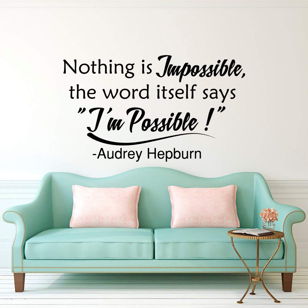 Amazon Com Dozili Wall Decal Audrey Hepburn Quote Nothing