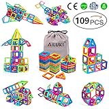 Magnetic Blocks,Ailuki 109 Pcs 3D Magnetic Building Blocks Set Magnet Tiles Educational Construction Kit for Children Creative Imagination Development Magnet Toys