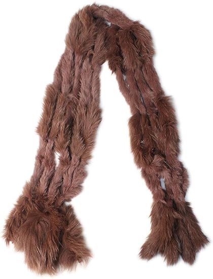 Amazon レッキスラビット フォックス コラボ ファー マフラー ブラウン マフラー 通販