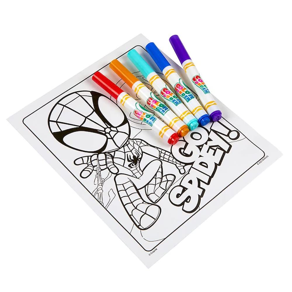 Mua Crayola Spiderman Color Wonder Coloring Set, 18 Spiderman Coloring ...