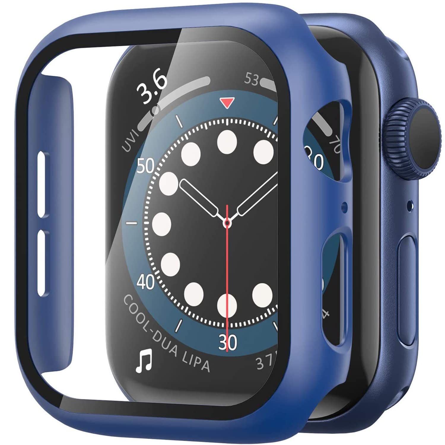 TINSOI Hard PC Case with Tempered Glass Screen Protector Compatible with Apple Watch Series 3 Series 2 Series 1 38mm