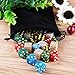 AUSTOR 50 Pieces 6 Sided Game Dice Set 5 Pearl Colors Square Corner Dice for Tenzi, Farkle, Yahtzee, Bunco or Teaching Math with Velvet Pouch