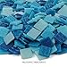 Milltown Merchants™ Light Blue Mosaic Tiles - Bulk Mosaic Tile Assortment - 3/4 Inch (20mm) Mixed Colors Venetian Glass Tile - 1 Pound (16 oz) Craft and Backsplash Tile