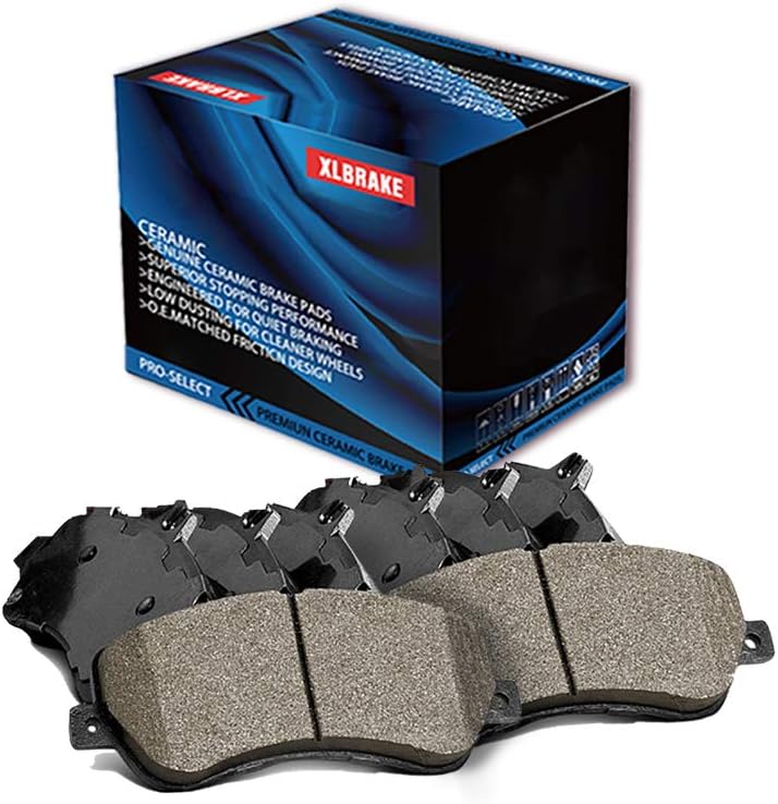 XLBRAKE Ceramic Brake Pads Front & Rear Pads for 1999 2000 2001 2002 2003 2004 Ford F150 Lincoln Blackwood 2002 XLCD0679X+CD0711X