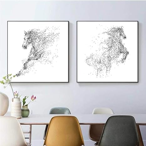 Amazon Co Jp 北欧白黒アートキャンバス絵画動物ポスター抽象馬壁写真現代のリビングルームcuadros家の装飾フレームレス 30x30cmx2 ホーム キッチン Amazon Co Jp 北欧白黒アートキャンバス絵画動物ポスター抽象馬壁写真現代のリビングルームcuadros家の装飾フレームレス 30x30cmx2 ホーム キッチン