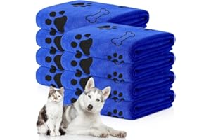 1Pack Towels for Drying Dogs Cats, Quick-Drying Microfiber Towel, Absorbent Bulk Puppy Paw Bath Towels for Small Medium Pet (