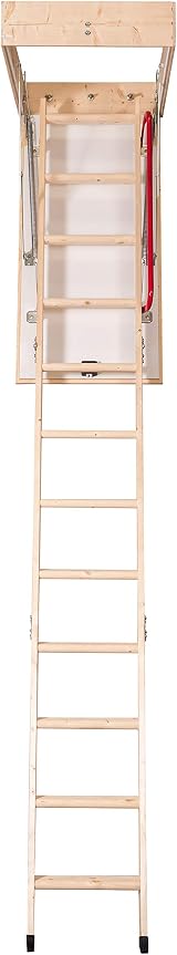 DJM Direct Timber Deluxe 3-Section Loft Ladder 1150x575mm Insulated Hatch FSC view 5