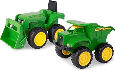 John Deere 6'' Dump Truck & Loader Tractor Set Green Toy Car Brand John Deere