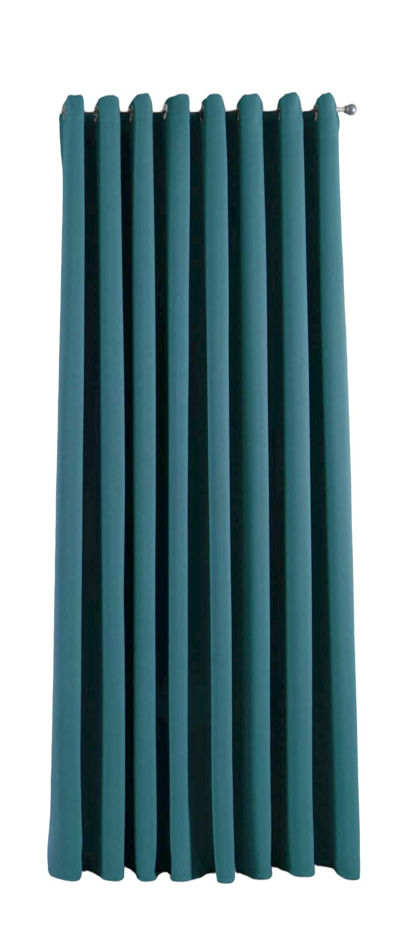 Gardinenbox NewYork Opaque Curtain Petrol H x W 245 x 295 cm Pack of 1 Thermal Blackout Curtain Blackout Eyelets Sound-Absorbing Oeko-Tex UV Protection Tieback 201920600