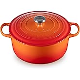 Le Creuset Enameled Cast Iron Signature Round Dutch Oven, 7.25 qt., Flame