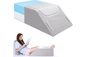 DREAMANIA Leg Elevation Pillows for After Surgery, Adjustable Leg Pillows, Cooling Memory Foam Leg Foot Elevation Pillows wit