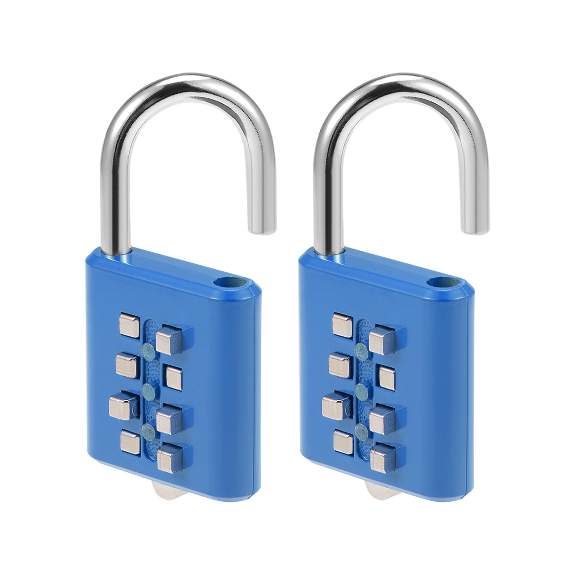 M METERXITY 4 Digit Combination Padlock - Brass Indoor Outdoor Padlock, Resettable Code Combo Lock, Apply to Gym Gate Sports Locker (5mm, Brass Tone)