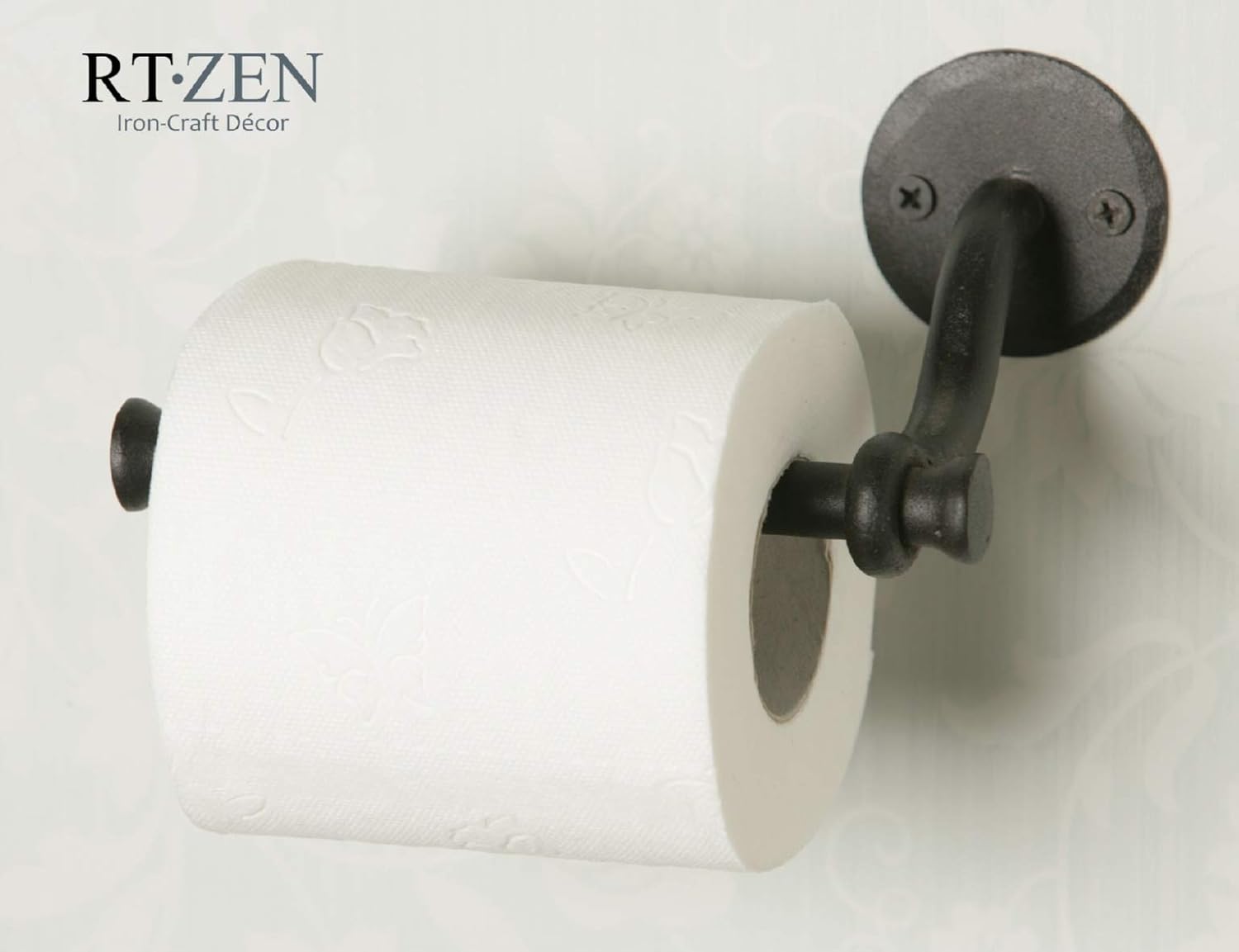 RTZEN Decorative Universal Toilet Paper Holder Wrought Iron Handmade