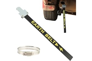 Car Anti Static Strip Earth Belt Ground Wire Strap w Adjustable Ring for Car Vehicle Truck SUV RV Safe Driving, Vehicle Autom