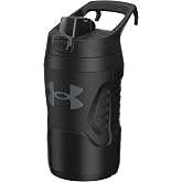 Under Armour 32 oz Insulated Water Bottles - Sports Water Jug with Fence Hook, Leak Resistant for Baseball, Football &amp; More, 32 oz Insulated, Black/Black