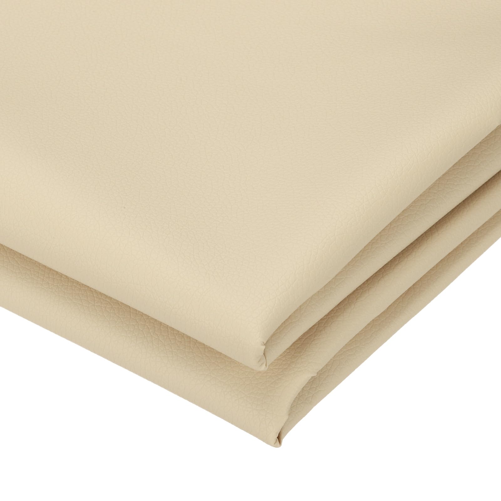 Photo 1 of PATIKIL 63x39.4in Faux Leather Sheets, Faux Leather Fabric Sheets Vinyl Fabric Synthetic Soft Waterproof PVC for Replacement Upholstery Car Furniture Sofa Boat Marine, Beige
