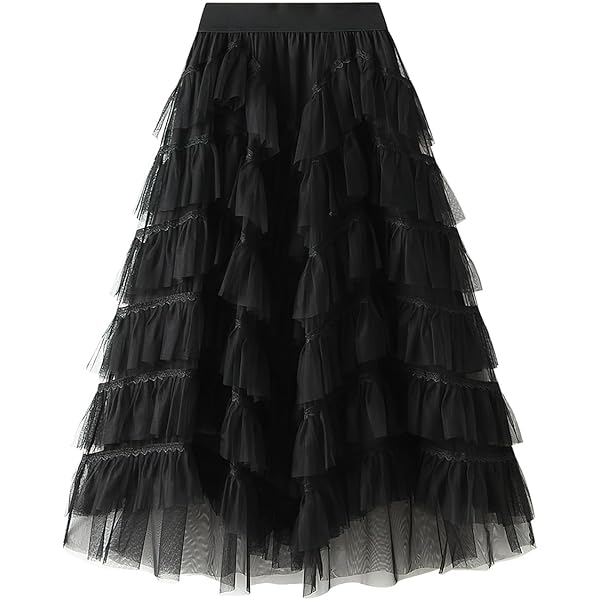 スカート foufou tulle lace black tiered skirt foufou tulle lace black tiered skirt