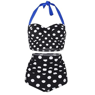 MORETIME Ruffles Bikini-Set Damen Sommer, 2019 Blumen BöHmischer Druck Damen Bikini Badeanzug Set RüSchen Streifen Bademode T