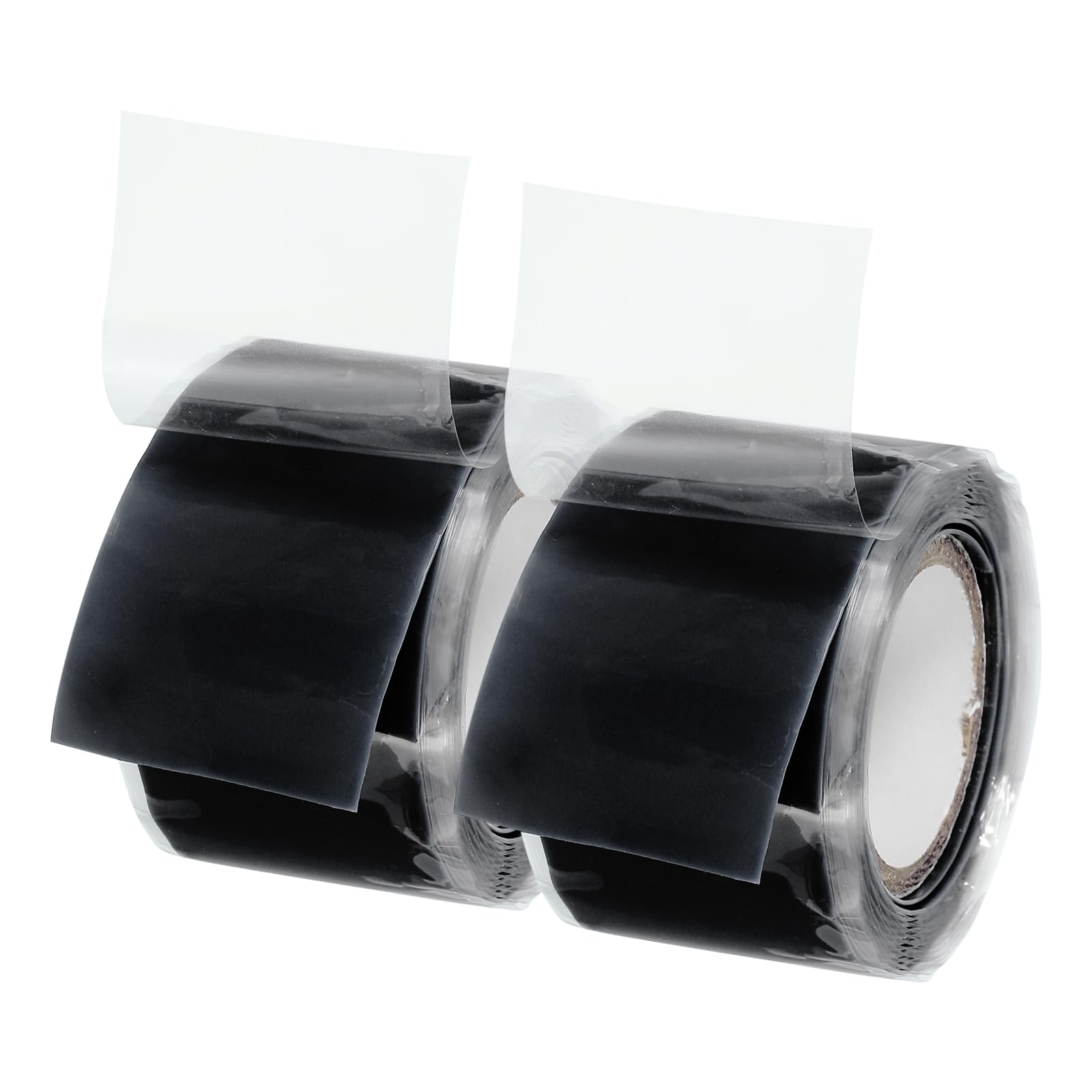 PATIKIL Grip Tape for Handles 1" x5ft, 2 Roll Self-Fusing Silicone Tape for Bike Handles Pull Up Bars Gym Equipment Plumb/Hose/Pipe Leaks Emergency, Black