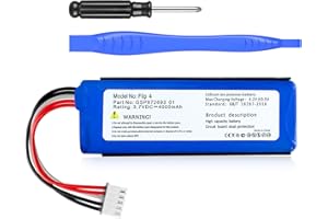 OHZHAO 4000mAh Replacement Battery for JBL Flip 4, Flip 4 Special Edition, Flip4, GSP872693 01, 2024 Upgrade High Capacity 3.7V for Jbl Flip 4 Battery Replacement