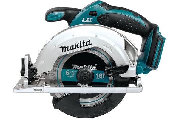 Makita 18V LXT 6-1/2" Circular Saw High-Power Motor, 2-1/4" Cutting Capacity, 50° Bevel, Lock-Off Safety Lever & Soft-Grip De