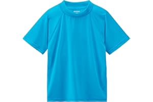 SMARASH Boy's UPF 50+ Rash Guard Swim Shirts Short Sleeve Sun Protection SPF Fishing Surfing Water Beach Shirts Quick Dry
