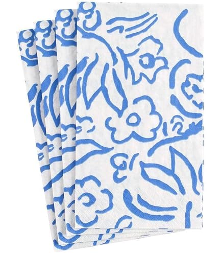 Caspari Romantic Toile Gold Guest Towel Napkins - 15 Per