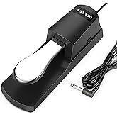 Sustain Pedal for Keyboard - Sovvid Piano Foot Pedal with Polarity Switch for All Brands Electronic Keyboards, MIDI Keyboards