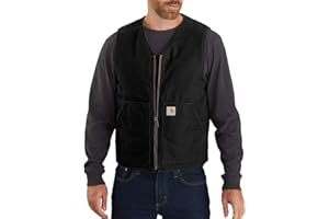 Carhartt mens Relaxed Fit Washed Duck Sherpa-lined Vest