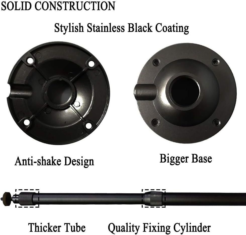 Projector Ceiling Mount Height Extendable 14-23.7 in / 37-60 cm 360° Adjustable Video Projector Wall Mount Projectors Bracket Black for Projector CCTV DVR Camera: Electronics