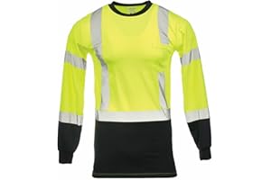 High Visibility Shirt, Long Sleeve, Front Pocket, Type R Class 3, Lime, SAFEGEAR