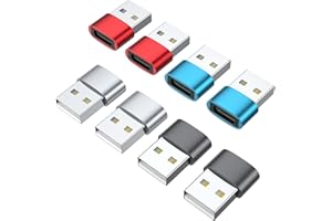 IIABC USB C Female to USB Male Adapter (8 Pack),Type C to USB A Charger Cable Adapter for iPhone 11 12 13 14 15 Pro Max,Samsung Galaxy Note 10 S20 Plus 20 S20+ 20+ Ultra,Google Pixel 5 4 4a 3 3A 2 XL