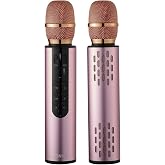 YONVO Bluetooth 5.3 Wireless Karaoke Microphone, Portable Handheld Mic with 10W Speakers. Clear Vocals &amp; Echo Home Party Karaoke Machine, Gift for Teens &amp; Women (Rose Gold)