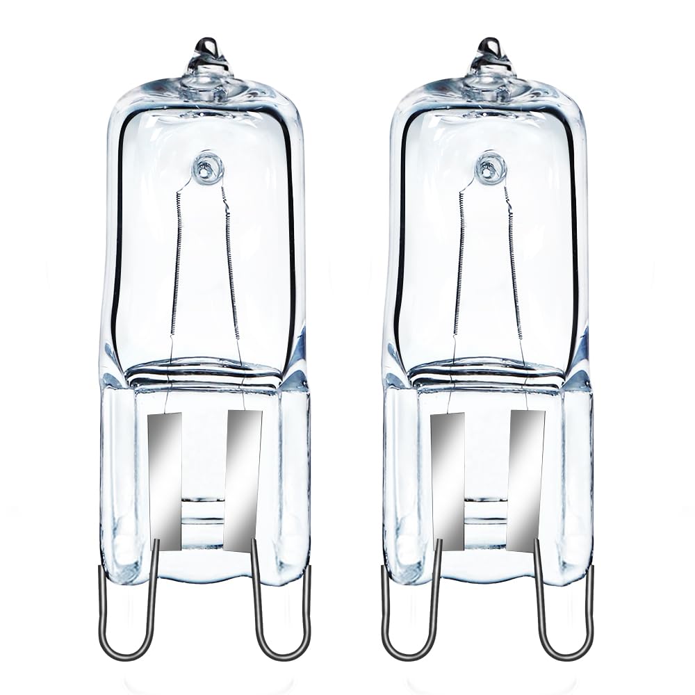 GMY Backofenlampe Glühbirnen G9 40W 230V Oven Lampe Für Neff/AEG/Bosch/Siemens/Miele Backofen- und Mikrowellenanwendungen 300 Grad C Hitzebeständige 2er Pack, Warmweiß