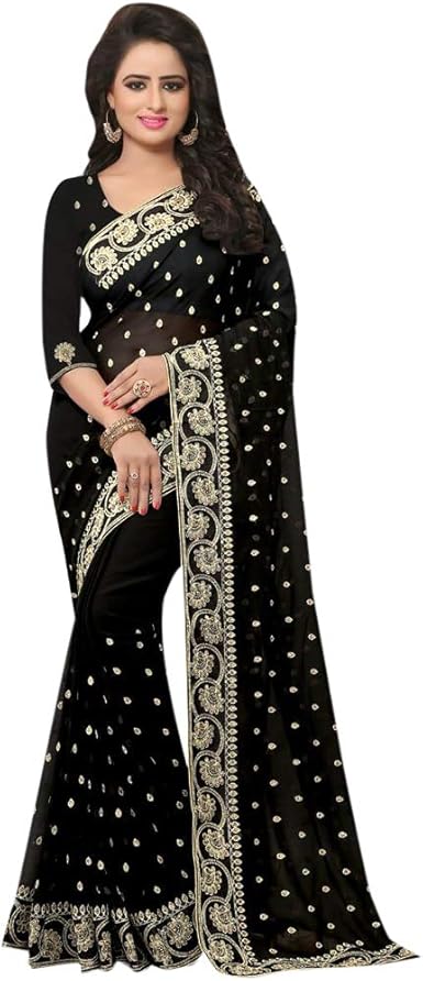 black formal saree