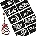 Xmasir 5 Sheets 70pcs Small Glitter Woman Drawing Tattoo Stencil, Kids Cute Airbrush Stencils & Templates
