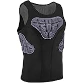 MK MOSSE KARNE Mens Padded Compression Shirt Football Rib Protectors Baseball Chest Protector Football Padded Shirt Basketball Protective Gear