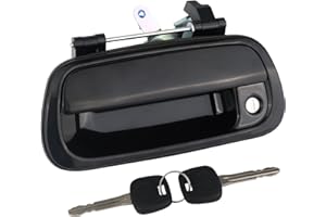 omoZone Tailgate Handle Liftgate Latch Handle with Key Lock Cylinder Smooth Black Compatible with 2000-2006 Toyota Tundra Replaces 69090-0C010 69090-0C030-C0 80867