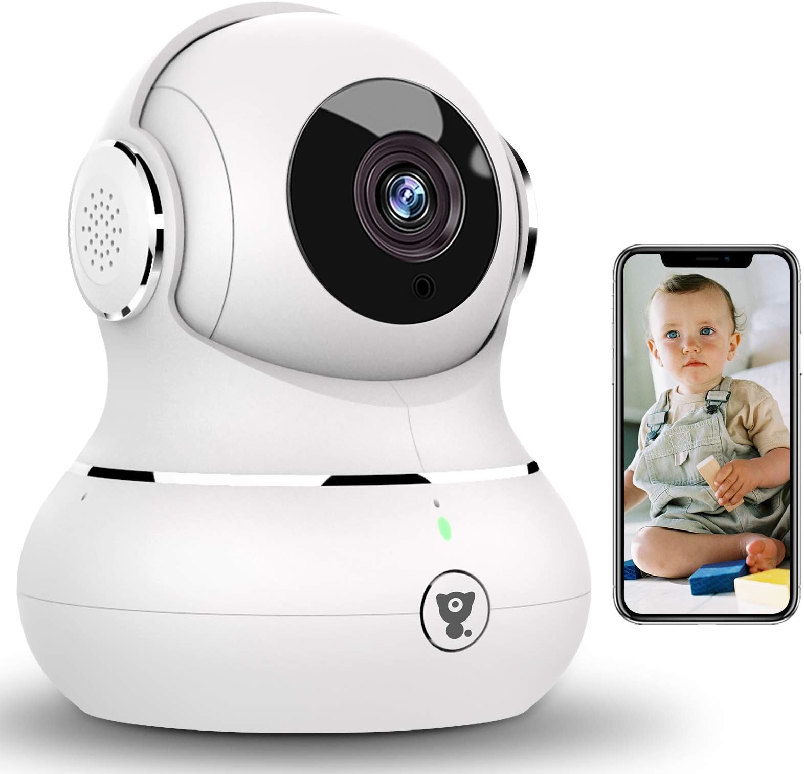 Wireless Camera for Home Security, Littlelf Baby Monitor WiFi Camera Indoor,1080P HD IP Camera for Pet and Nanny, Motion Detection, 2-Way Audio and Night Vision, Cloud Service, Works with Alexa