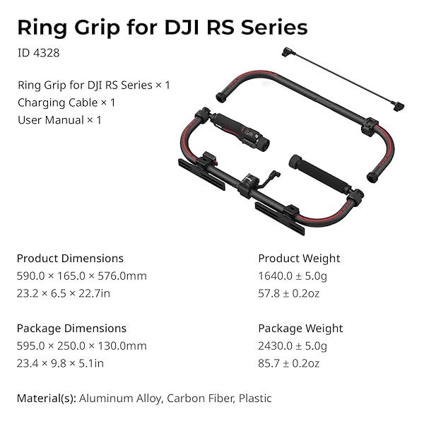 SMALLRIG STABILIZER HANDHELD RING GRIP FOR DJI RS 2 / RS 3 PRO/RS 4 / RS 4 PRO/RS 5 GIMBAL, SUPPORTS VARIOUS CONTROLS, INTEGRATED FOLDABLE DESIGN, MAX LOAD 17.6 LB – 4328