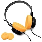 Voarmaks Ear Pad Foam Cushions Compatible with Sennheiser HD414 Grado SR60 SR60i SR80 SR80i SR80e SR125 SR225 SR325 SR SRI RS Series PS1000 GS1000 Headphones (Orange)