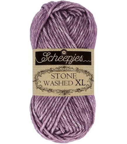 Scheepjes Stone Washed XL Aran Yarn - Turquoise 864, 70% Cotton 30% Acrylic, 50g Ball