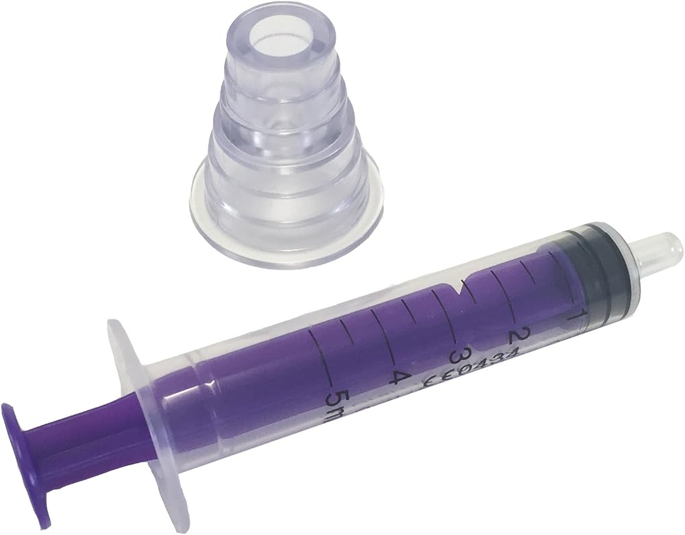 Qualicare 12 x 5ml Oral/Enternal Syringes with Bottle Adapter Non Sterile Latex