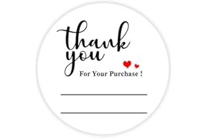 TOP LABEL Thank You for Your Purchase Stickers,Thank You Labels with Lines,Writable Stickers for Business,Bakery,Cafe,Boutiques,Packaging,2 Inch 500 Pcs Per Pack